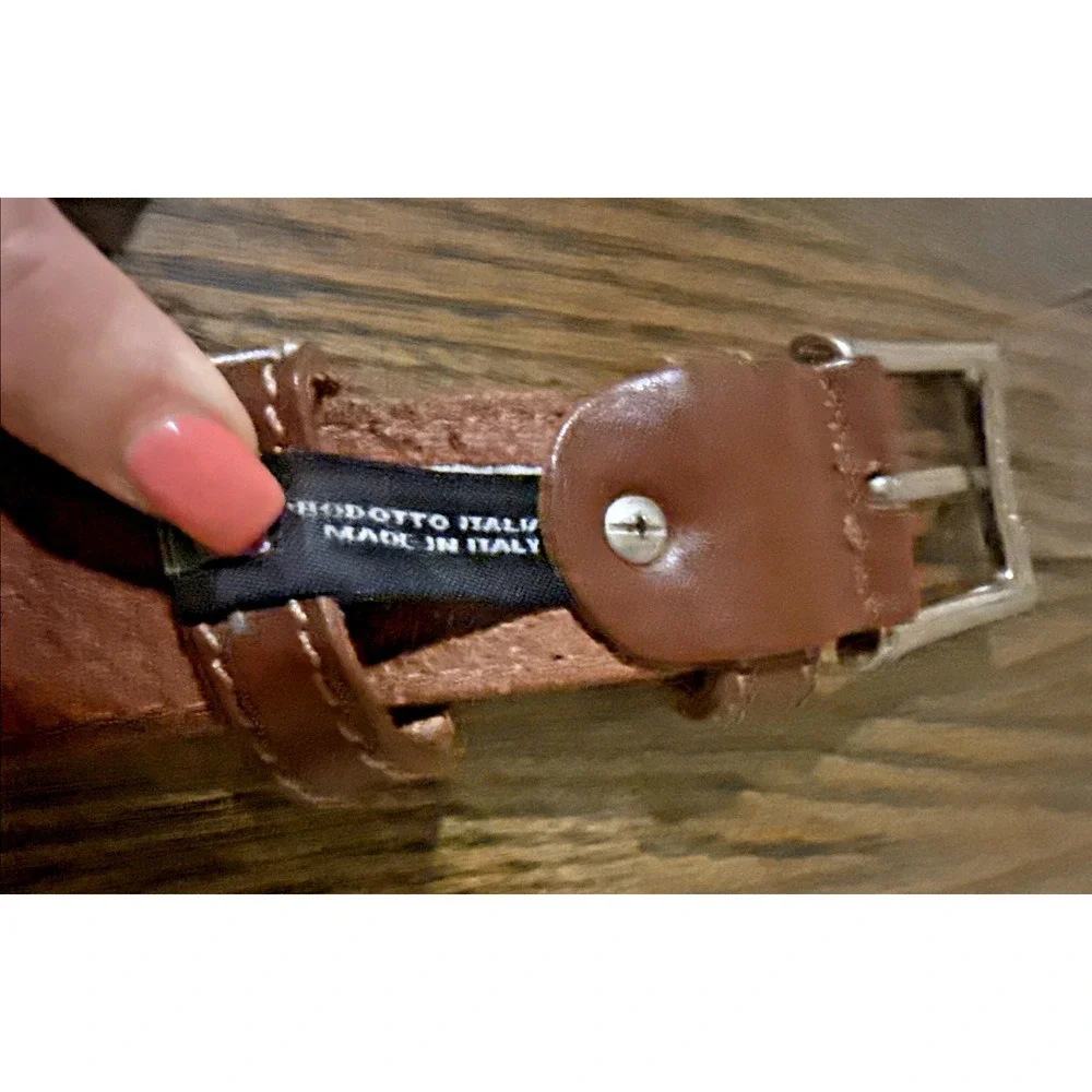 Hand Made In Italy Vero Cuoio Brown Leather Belt 110/130 US 36 Career to Casual*